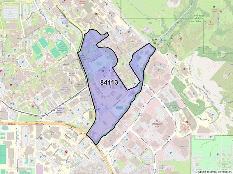 Map of ZIP Code 84113 — Salt Lake City, UT