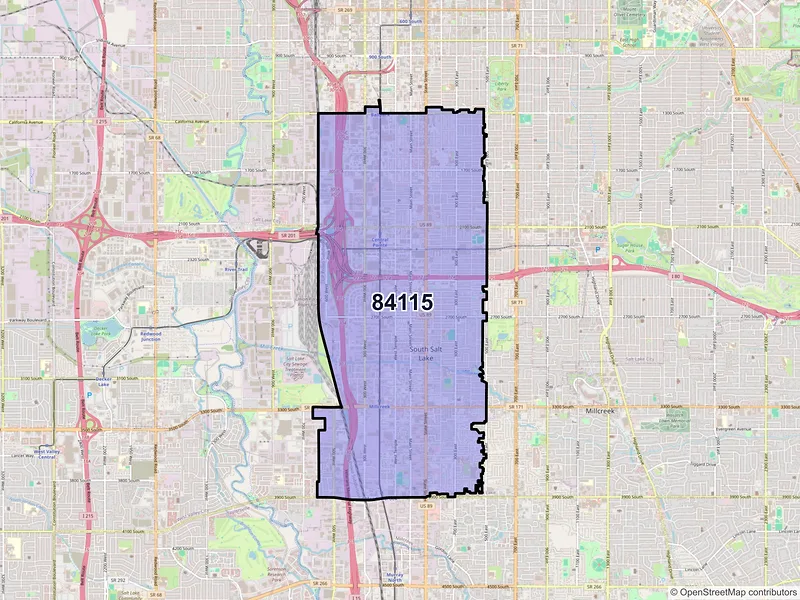 Map of ZIP Code 84115 — Salt Lake City, UT