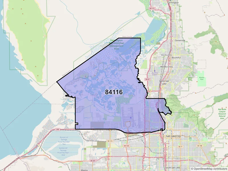 Map of ZIP Code 84116 — Salt Lake City, UT