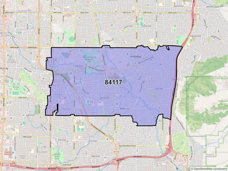 Map of ZIP Code 84117 — Salt Lake City, UT