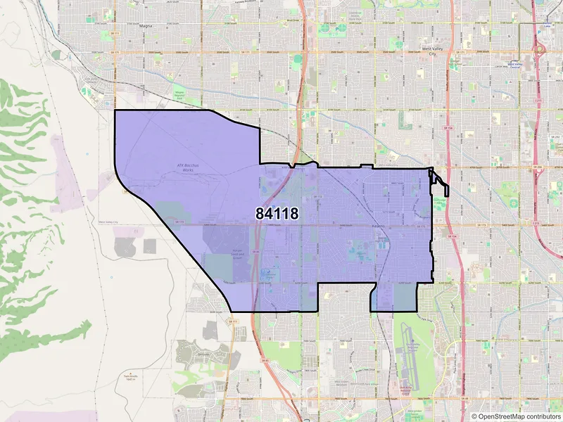Map of ZIP Code 84118 — Salt Lake City, UT