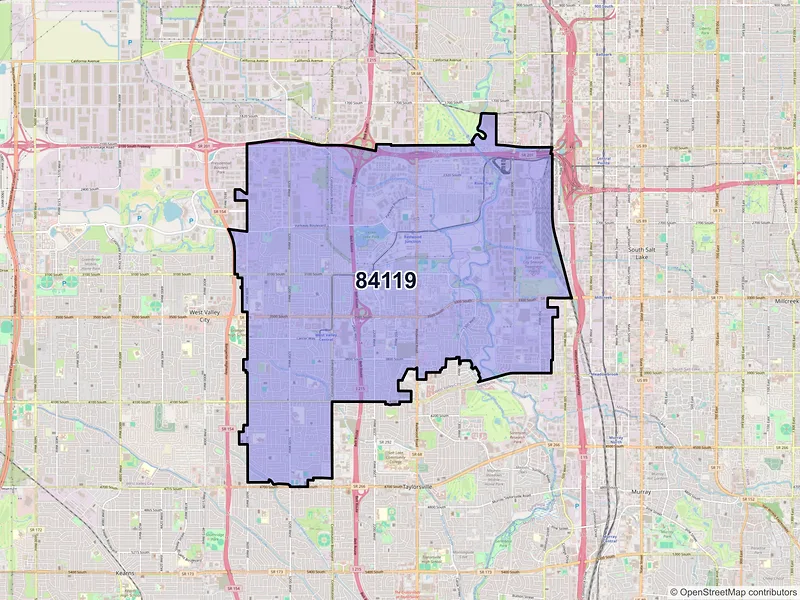 Map of ZIP Code 84119 — West Valley City, UT