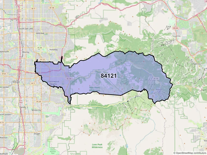 Map of ZIP Code 84121 — Salt Lake City, UT