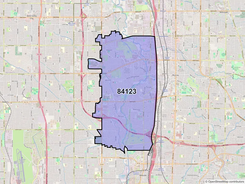 Map of ZIP Code 84123 — Salt Lake City, UT