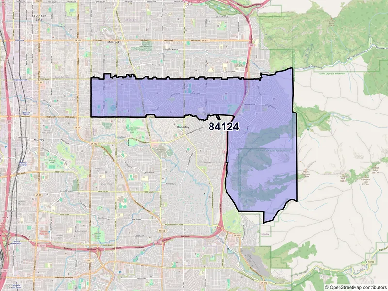 Map of ZIP Code 84124 — Salt Lake City, UT