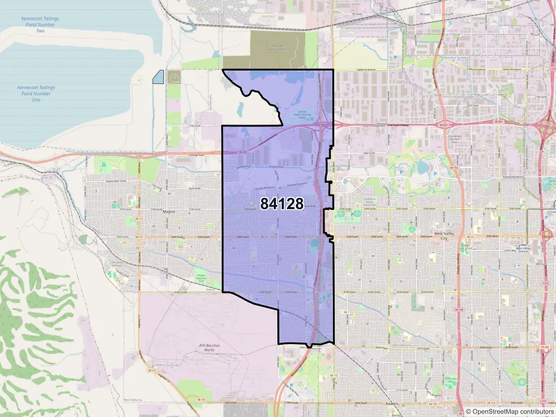 Map of ZIP Code 84128 — West Valley City, UT