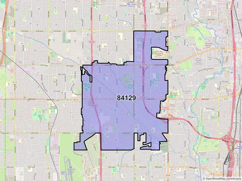 Map of ZIP Code 84129 — Salt Lake City, UT