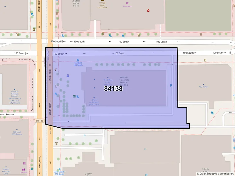 Map of ZIP Code 84138 — Salt Lake City, UT