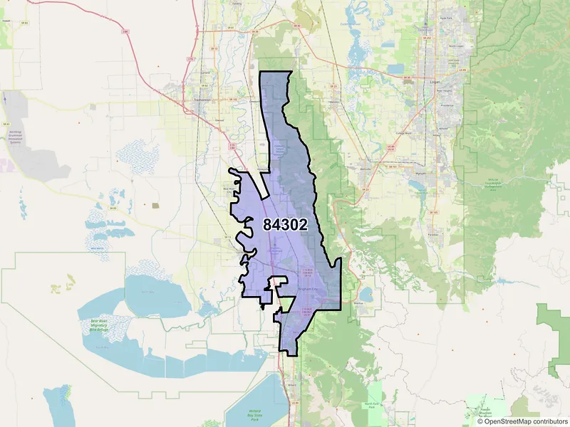 Map of ZIP Code 84302 — Brigham City, UT