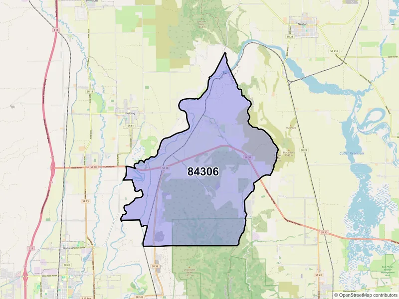 Map of ZIP Code 84306 — Collinston, UT