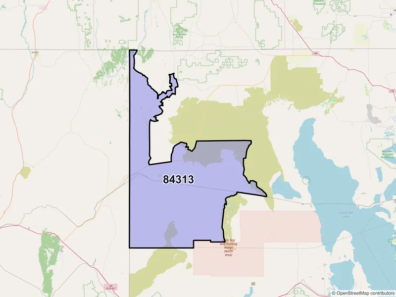 Map of ZIP Code 84313 — Grouse Creek, UT