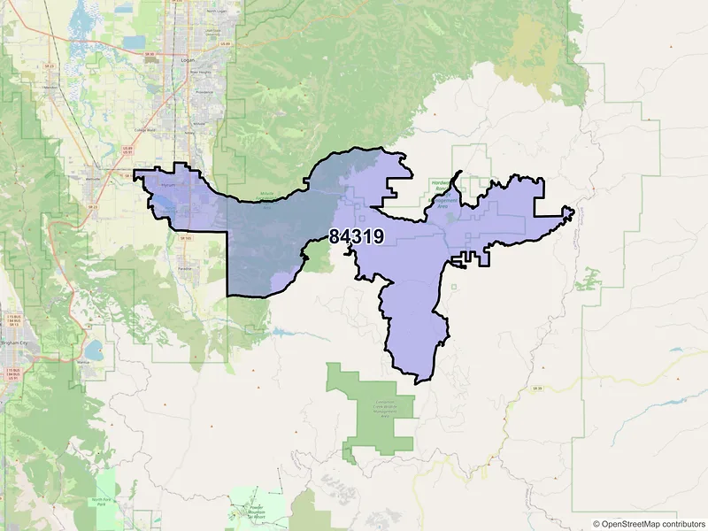 Map of ZIP Code 84319 — Hyrum, UT