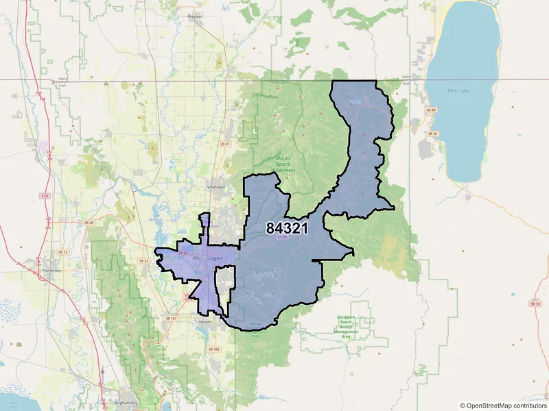 Map of ZIP Code 84321 — Logan, UT