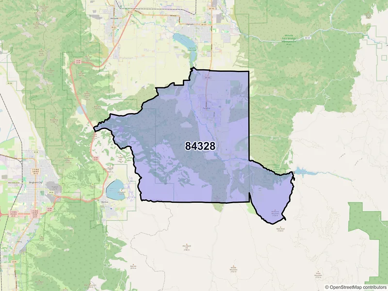 Map of ZIP Code 84328 — Paradise, UT