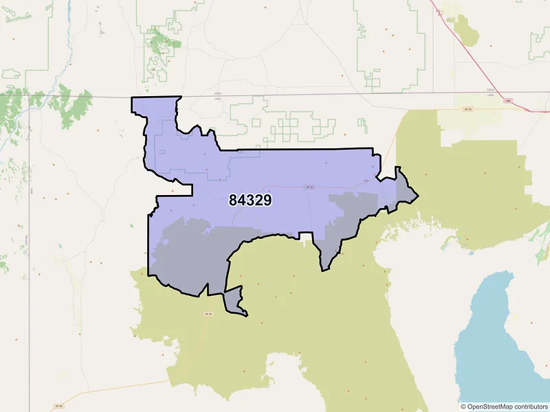 Map of ZIP Code 84329 — Park Valley, UT
