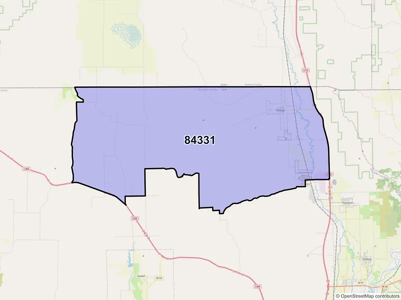 Map of ZIP Code 84331 — Portage, UT