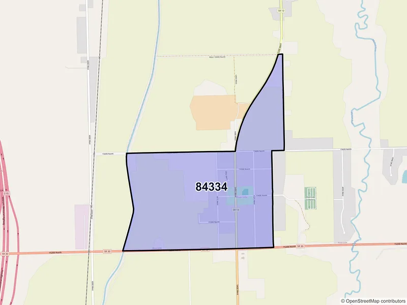 Map of Riverside, Utah and ZIP codes