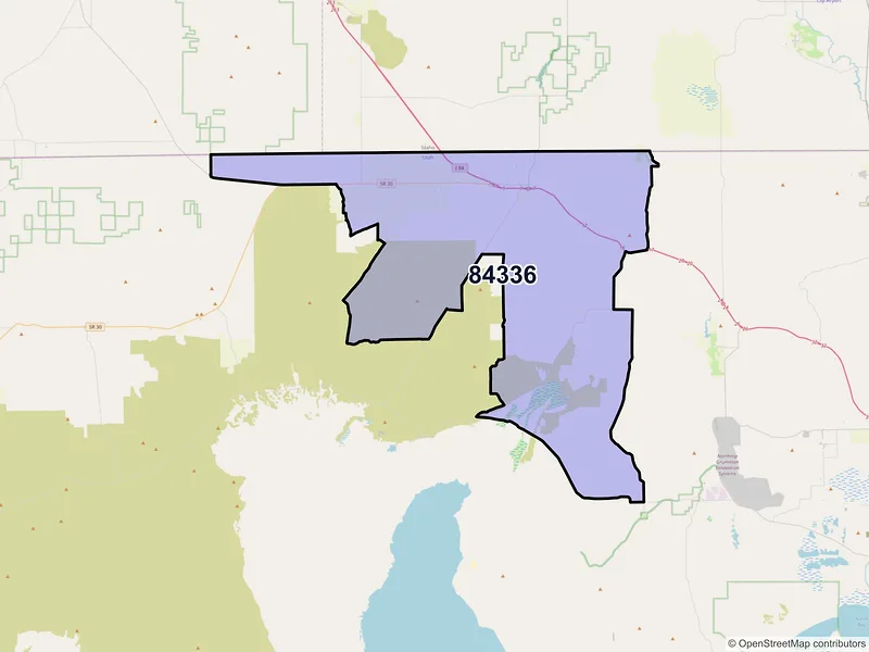 Map of ZIP Code 84336 — Snowville, UT