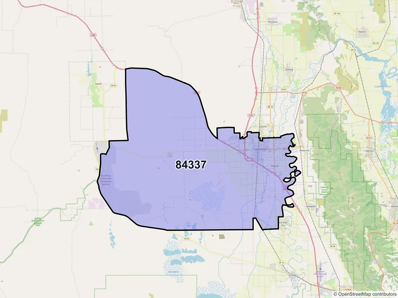 Map of ZIP Code 84337 — Tremonton, UT