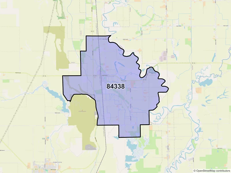 Map of ZIP Code 84338 — Trenton, UT
