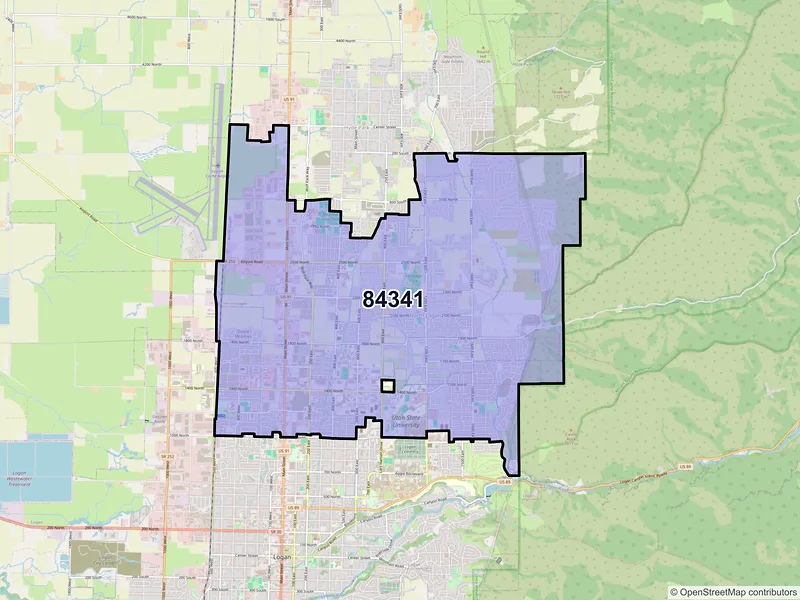 Map of ZIP Code 84341 — Logan, UT