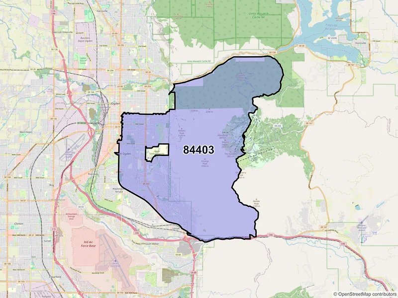 Map of ZIP Code 84403 — Ogden, UT