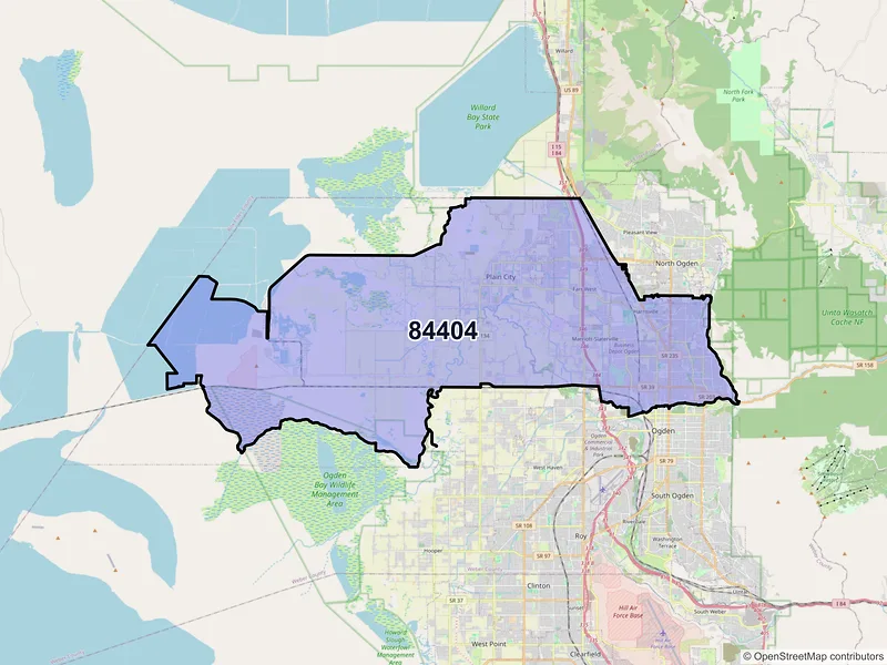 Map of ZIP Code 84404 — Ogden, UT