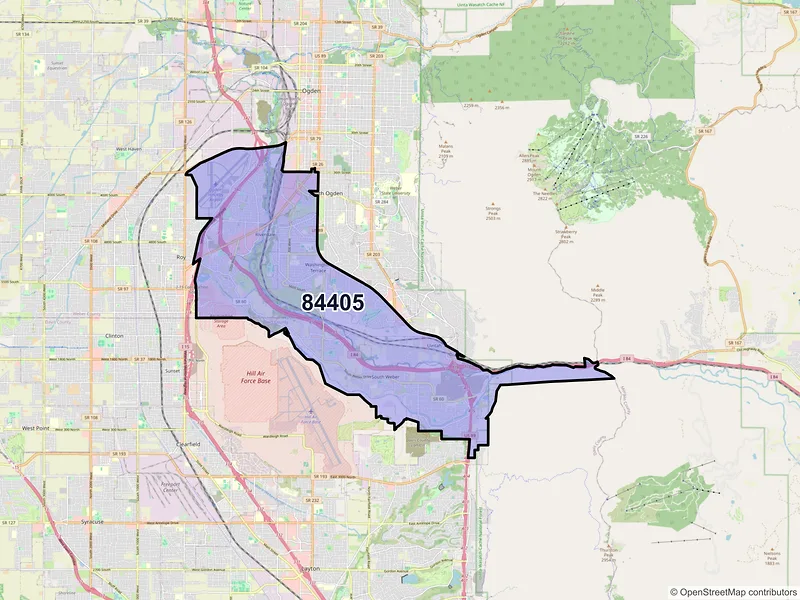 Map of ZIP Code 84405 — Ogden, UT