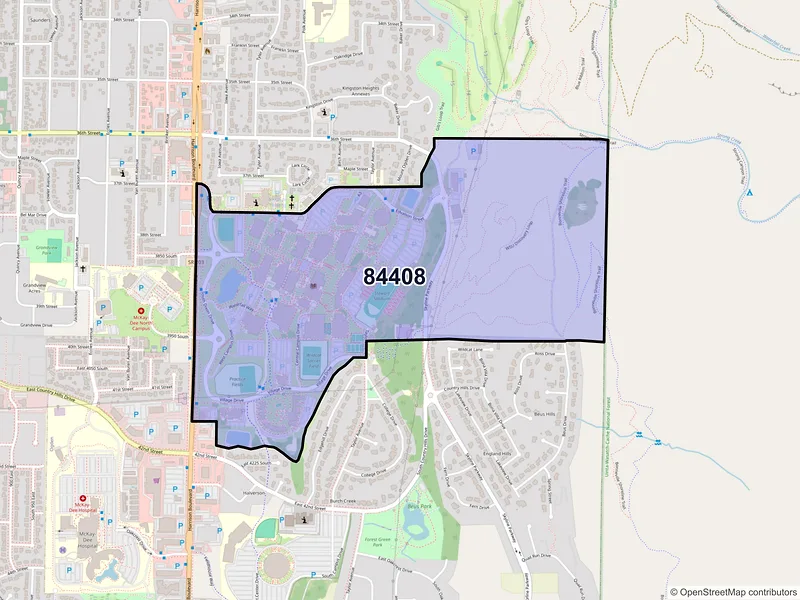 Map of ZIP Code 84408 — Ogden, UT
