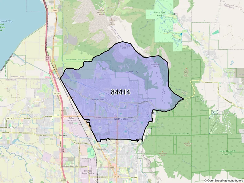 Map of ZIP Code 84414 — Ogden, UT