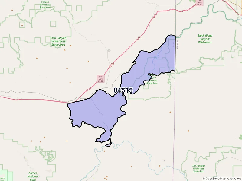 Map of ZIP Code 84515 — Cisco, UT