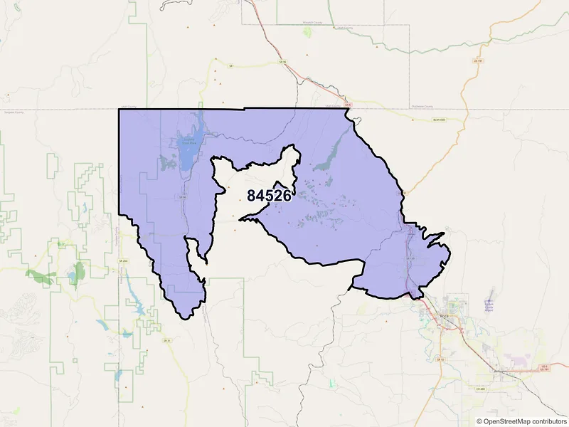 Map of ZIP Code 84526 — Helper, UT