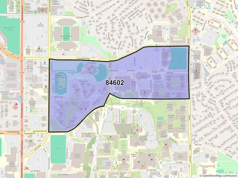 Map of ZIP Code 84602 — Provo, UT