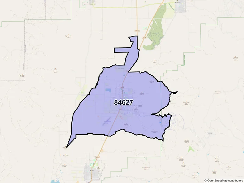 Map of ZIP Code 84627 — Ephraim, UT