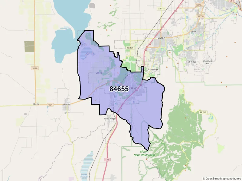 Map of ZIP Code 84655 — Santaquin, UT