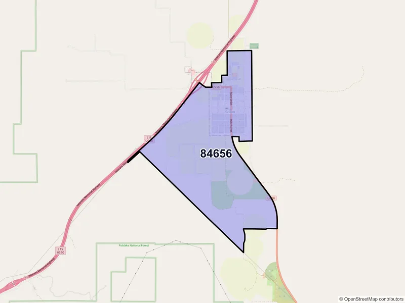 Map of Scipio, Utah and ZIP codes