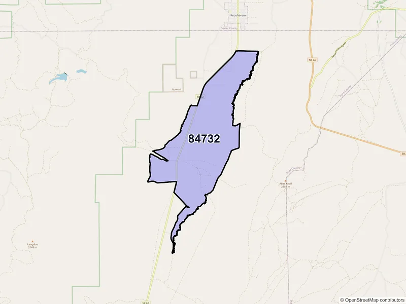 Map of ZIP Code 84732 — Greenwich, UT
