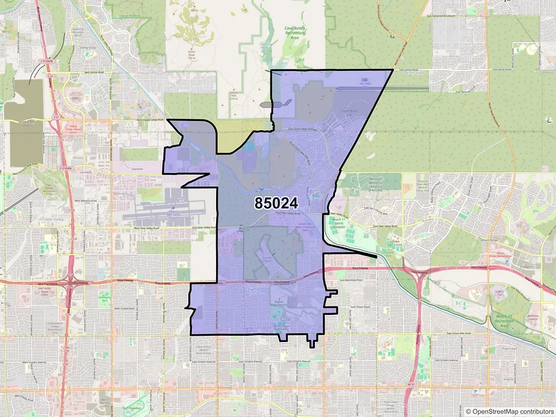 Map of ZIP Code 85024 — Phoenix, AZ