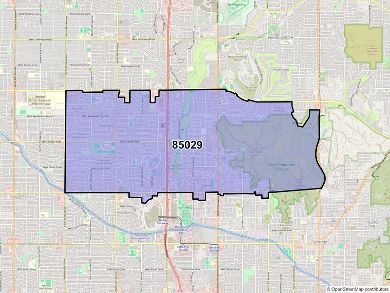 Map of ZIP Code 85029 — Phoenix, AZ