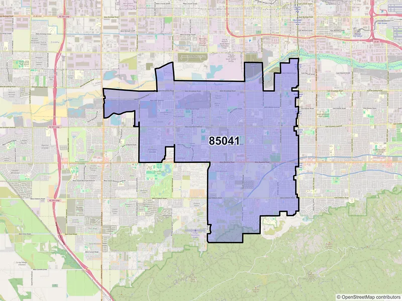 Map of ZIP Code 85041 — Phoenix, AZ
