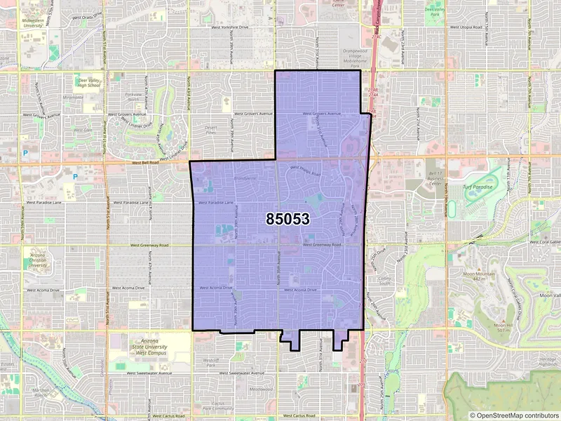 Map of ZIP Code 85053 — Phoenix, AZ