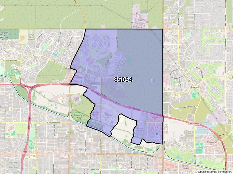 Map of ZIP Code 85054 — Phoenix, AZ