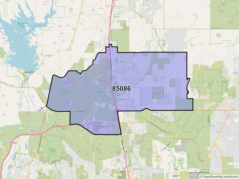 Map of ZIP Code 85086 — Phoenix, AZ