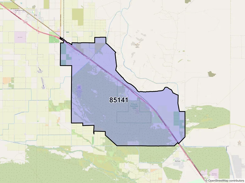 Map of Picacho, Arizona and ZIP codes