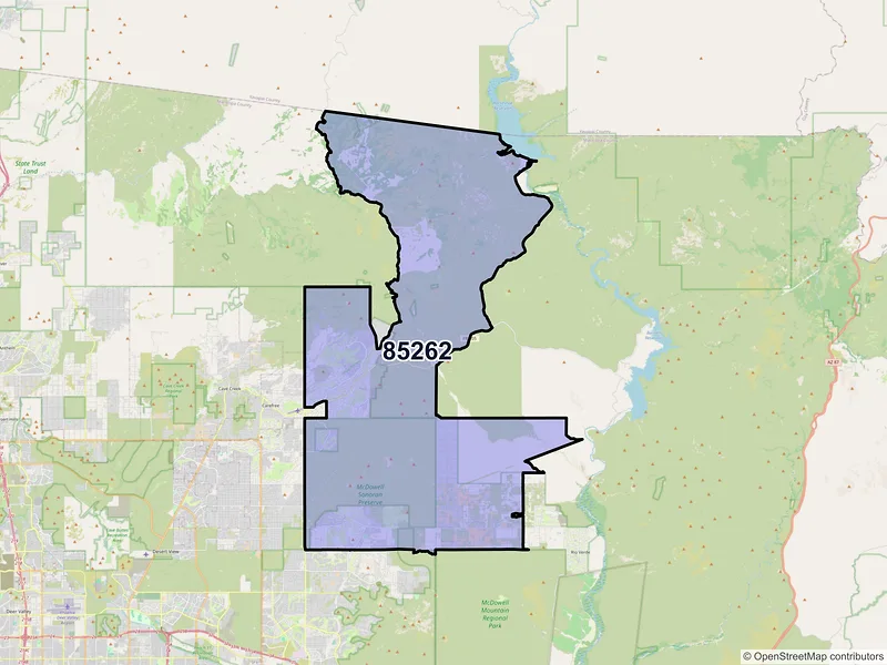 Map of ZIP Code 85262 — Scottsdale, AZ