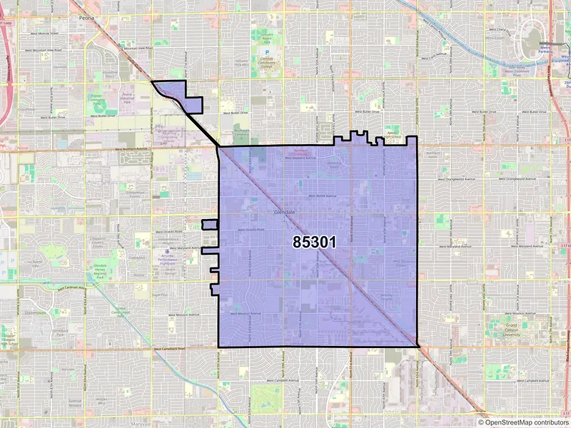 Map of ZIP Code 85301 — Glendale, AZ