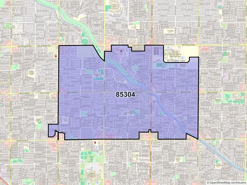 Map of ZIP Code 85304 — Glendale, AZ