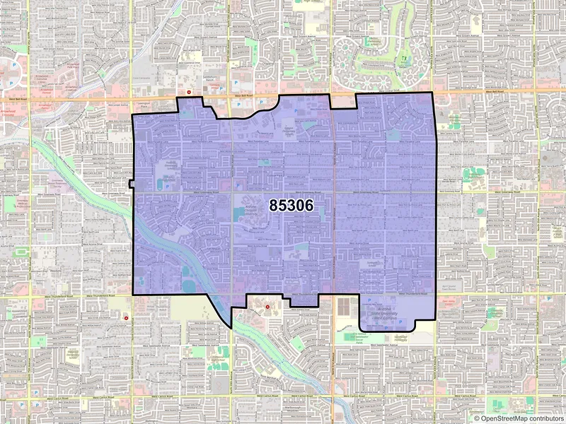 Map of ZIP Code 85306 — Glendale, AZ