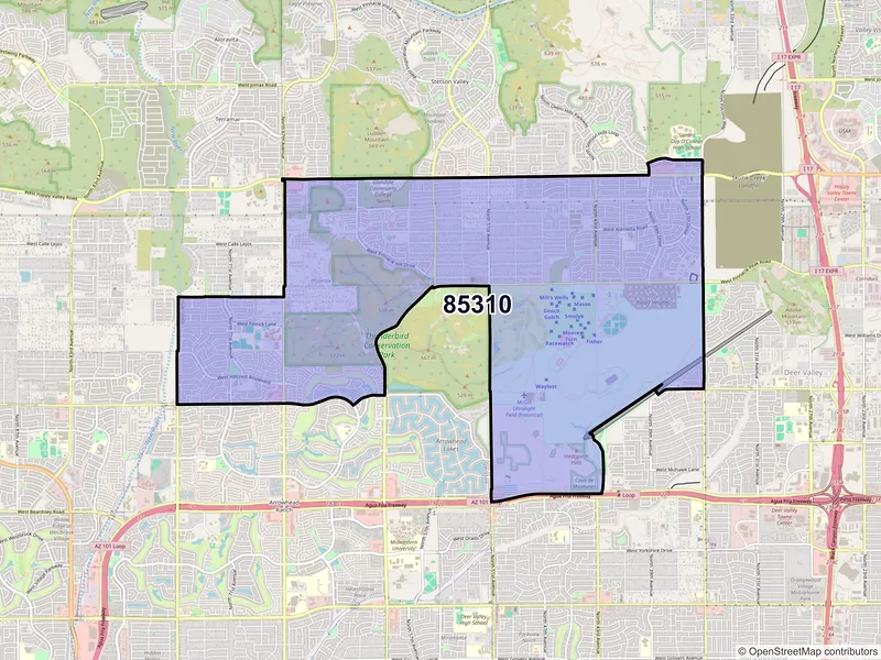 Map of ZIP Code 85310 — Glendale, AZ