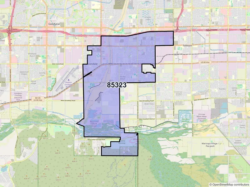 Map of ZIP Code 85323 — Avondale, AZ